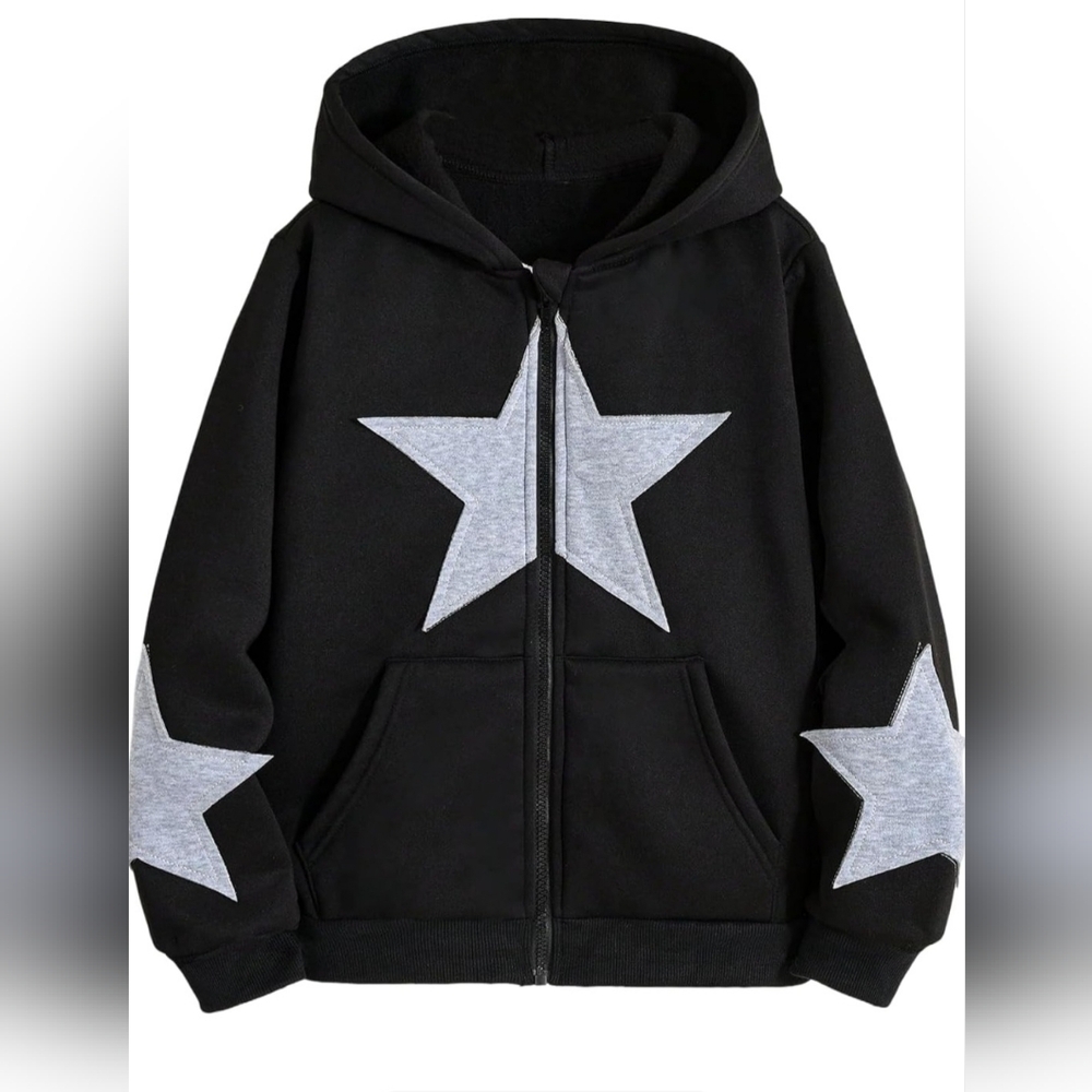 BNWT -  Girl's Y2k Zip Up Star Graphic hoodie